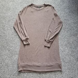 Cozy Brown Long Sleeve Sweater Dress